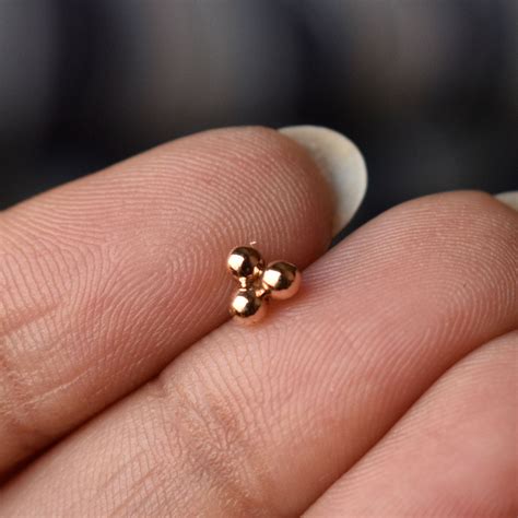 Tiny Gold Ball Stud Earrings